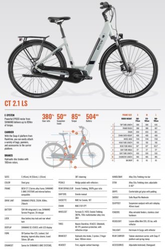 BESV CT 2.1 alacsony átlépésű városi e-bike - L