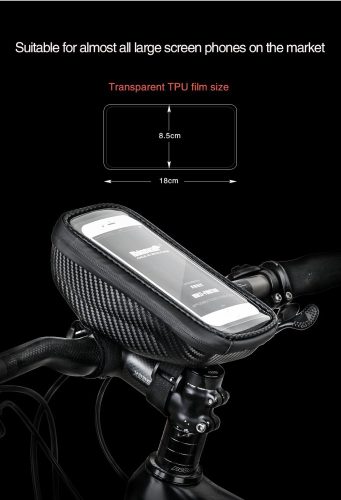Rhinowalk 6,5 “-os mobiltelefon-tartós biciklis kormánytáska