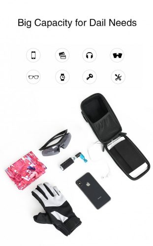 Rhinowalk 6,5 “-os mobiltelefon-tartós biciklis kormánytáska