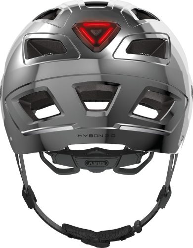 ABUS kerékpáros városi sisak Hyban 2.0, ABS, chrome silver, M (52-58 cm)