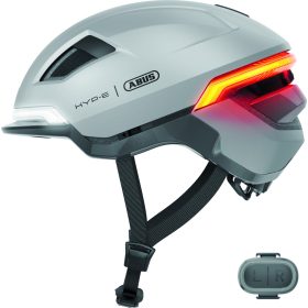   ABUS kerékpáros városi sisak HYP-E, In-Mold, beépített index funkcióval, gleam silver M (54-58 cm)