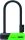 ABUS U-lakat Ultra 410K/150 HB180, SH tartóval, zöld