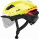 ABUS kerékpáros városi sisak HYP-E ACE, In-Mold, beépített index funkcióval és átlátszó szemüveggel, signal yellow S (51-55 cm)