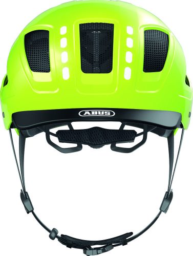 ABUS kerékpáros városi sisak Hyban 2.0 LED, ABS, signal yellow, XL (58-63 cm)