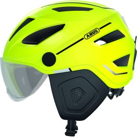   ABUS kerékpáros városi sisak Pedelec 2.0 ACE, In-Mold, beépített átlátszó szemüveggel, signal yellow, S (51-55 cm)