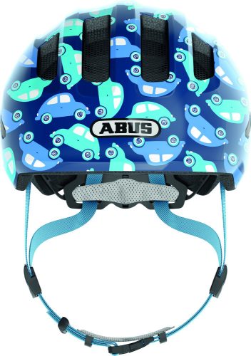 ABUS kerékpáros gyerek sisak Smiley 3.0 LED, In-Mold, blue car, S (45-50 cm)