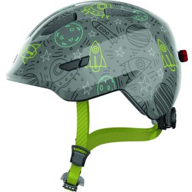   ABUS kerékpáros gyerek sisak Smiley 3.0 LED, In-Mold, grey space, S (45-50 cm)