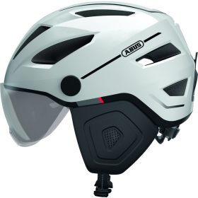   ABUS kerékpáros városi sisak Pedelec 2.0 ACE, In-Mold, beépített átlátszó szemüveggel, pearl white, S (51-55 cm)