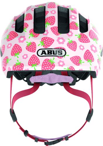 ABUS kerékpáros gyerek sisak Smiley 3.0 LED, In-Mold, rose strawberry, S (45-50 cm)