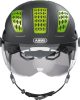 ABUS kerékpáros városi sisak Hyban 2.0 ACE, ABS, beépített átlátszó szemüveggel, titan, M (52-58 cm)