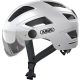 ABUS kerékpáros városi sisak Hyban 2.0 ACE, ABS, beépített átlátszó szemüveggel, polar white, M (52-58 cm)
