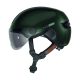ABUS kerékpáros városi sisak Hud-Y ACE, In-Mold, beépített átlátszó szemüveggel, moss green L (57-61 cm)