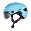 ABUS kerékpáros városi sisak Hud-Y ACE, In-Mold, beépített átlátszó szemüveggel, iced blue L (57-61 cm)