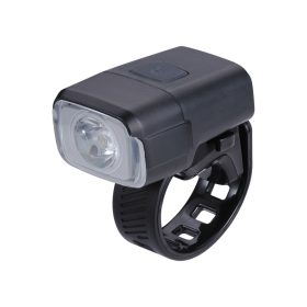   BBB Cycling kerékpáros első lámpa BLS-130 NanoStrike, 400 lumen, 6 mód, micro USB tölthető 1000mAh akku, gumis felfogatással