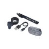 BBB Cycling kerékpáros első lámpa BLS-146 Spot, 24 lumen, 3 mód, micro USB tölthető 300mAh akku, gumis felfogatással