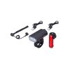 BBB Cycling kerékpáros lámpa szett BLS-174 StrikeDuo Combo, 1200 és 20 lumen, 7 és 5 mód, USB-C és micro USB tölthető 3200 és 300 mAh akku (első és hátsó), gumis felfogatással, távirányítóval