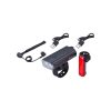 BBB Cycling kerékpáros lámpa szett BLS-175 StrikeDuo Combo, 1600 és 20 lumen, 7 és 5 mód, USB-C és micro USB tölthető 5200 és 300 mAh akku (első és hátsó), gumis felfogatással, távirányítóval