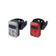 BBB Cycling kerékpáros lámpa szett BLS-237 Slide, 50 és 16 lumen (első és hátsó), 5 mód, micro USB tölthető 500mAh akku, gumis felfogatással