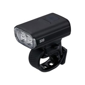   BBB Cycling kerékpáros első lámpa BLS-261 NanoStrike 500, 500 lumen, 5 mód, USB-C tölthető akku, gumis felfogatás, visszajelzővel