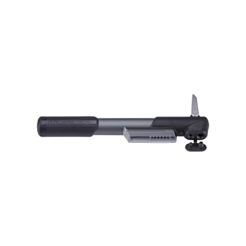 BBB Cycling kerékpáros minipumpa BMP-57 WindGun S, alu test, 250 mm, nyomásmérővel, max 8 bar, szürke