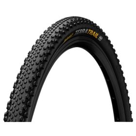  Continental gravel-cyclocross kerékpáros külső gumi 35-622 Terra Trail ShieldWall 28x1,35, hookless felni kompatibilis, tubeless ready, fekete/fekete hajtogathatós Skin SL