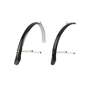   Polisport első-hátsó sárvédő szett TOWNY 26", 51 mm széles, alu, csavaros, pálcás, fekete