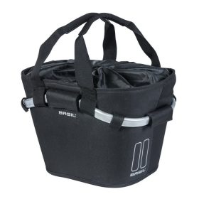   Basil első kosár Classic Carry All Front Basket, KF kompatibilis, kormányadapter nélkül (TBA 70177), fekete