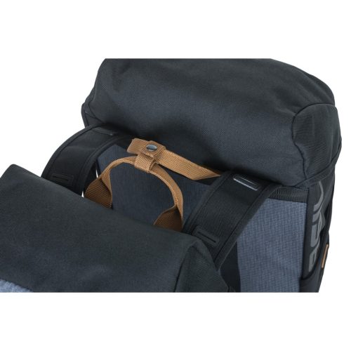 Basil dupla táska Miles Double Bag, Universal Bridge System, fekete szürke