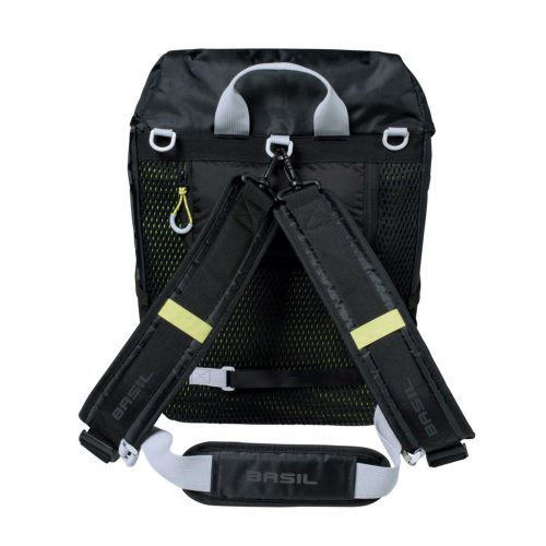 Basil egyoldalas táska és hátizsák Miles Daypack, Hook ON, fekete lime