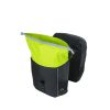 Basil dupla táska Miles Double Bag, Universal Bridge System, fekete lime