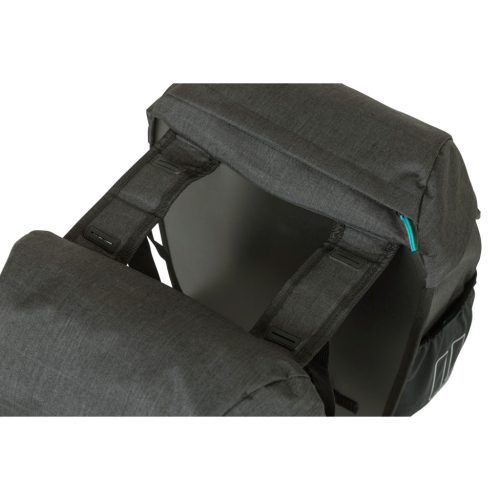 Basil dupla táska Discovery 365D Double Bag M, Universal Bridge System, szürke