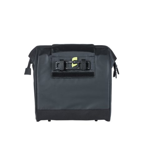 Basil egyoldalas táska Grand Tarpaulin Bicycle Shopper, MIK Hooks, fekete