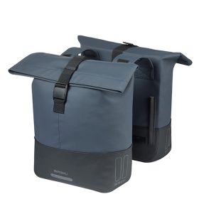   Basil dupla táska Cove Double Pannier Bag, 28-32 l, navy kék/fekete