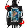 Vázra szerelhető táska telefontartóval - 6,5" képernyőjű telefonhoz, 1,5 lteres, fekete