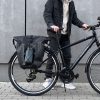 Vízálló kerékpáros oldaltáska, 25 literes, fekete