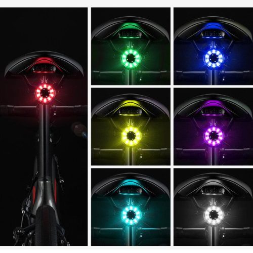 LED hátsó lámpa, USB-n tölthető, 5 üzemmód
